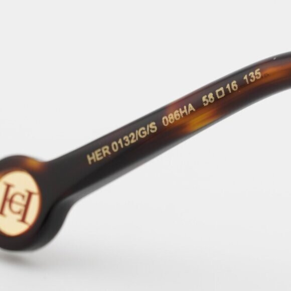 Carolina Herrera HER 0132/G/S 0086 HA Sunglasses Havana/Gold Square Frame main image 5